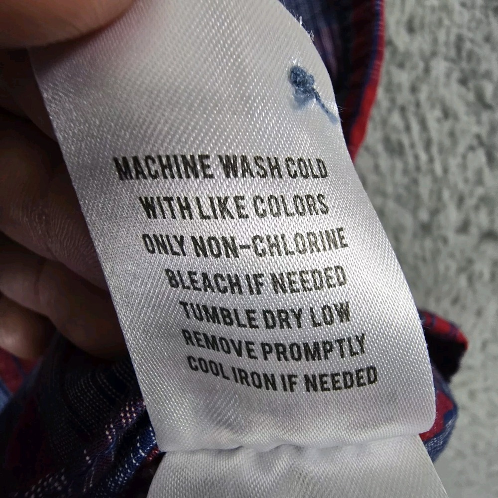 Moon shine Shirt Mens XL Plaid Short Sleeve Pearl Snap Western - Picture 10 of 14